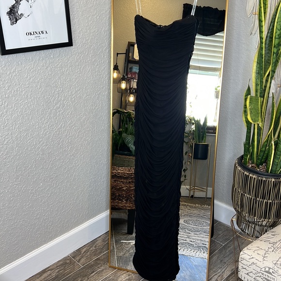 HOUSE OF CB 'Sofia' Black Mesh Strapless Maxi Dress NWOT - Picture 12 of 17